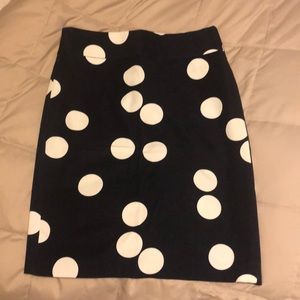Polka dot pencil skirt